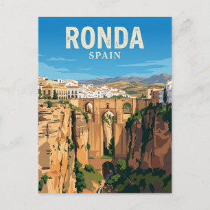 Ronda Altstadt und Puente Nuevo Spanien Postkarte