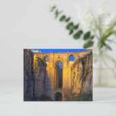 Ronda Bridge at Night Postcard Postkarte (Stehend Vorderseite)