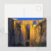 Ronda Bridge at Night Postcard Postkarte (Vorne/Hinten)