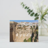 Ronda. Canyon. Brücke. Stadt. Postkarte (Stehend Vorderseite)