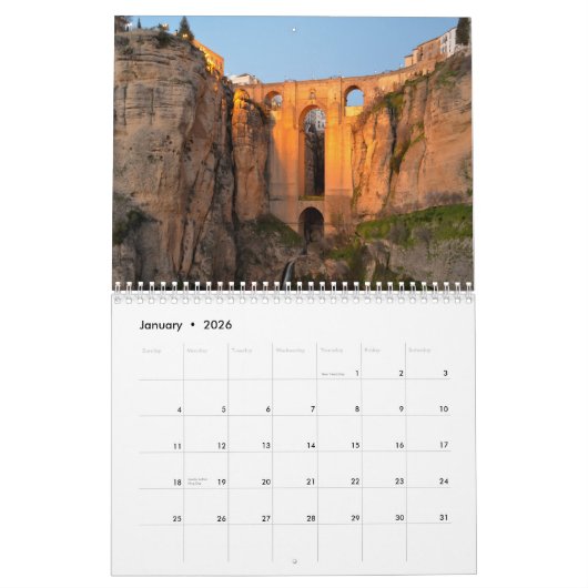 Ronda, Spanien 2026 Foto-Kalender Kalender (Jan 2026)