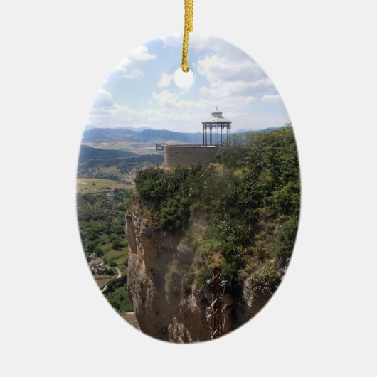 Ronda, Spanien - Weihnachtsbaum-Verzierung Keramikornament (Vorne)