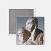 Rondanini Pieta, Detail der Köpfe Christi Magnet (Vorderseite/Rückseite)