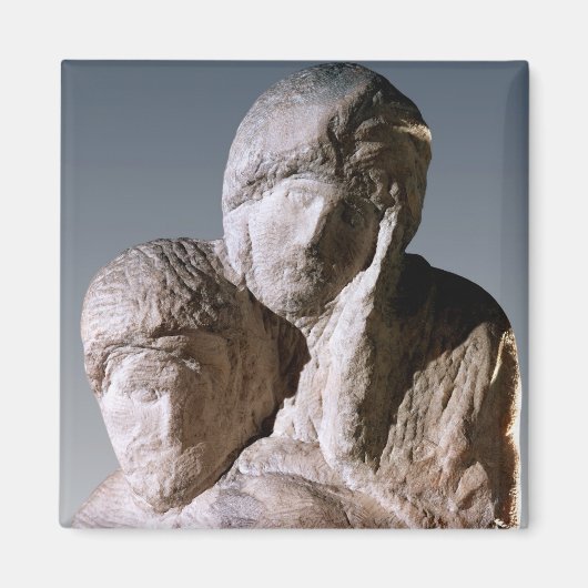 Rondanini Pieta, Detail der Köpfe Christi Magnet (Vorne)