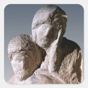 Rondanini Pieta, Sonderkommando der Köpfe von Quadratischer Aufkleber