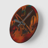 Ronde klok BBQ time Runde Wanduhr (Winkel)