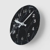 Ronde klok Black marble Runde Wanduhr (Winkel)