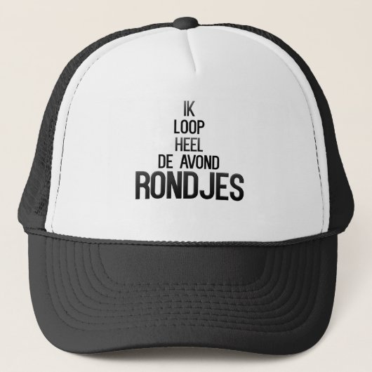 Rondjes lopen truckerkappe (Vorderseite)