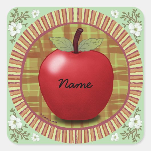 Rondo Apple Square Sticker (Vorderseite)