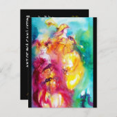 RONDO IN LAGON / Venezianischer Maskenball Einladungspostkarte (Vorne/Hinten)