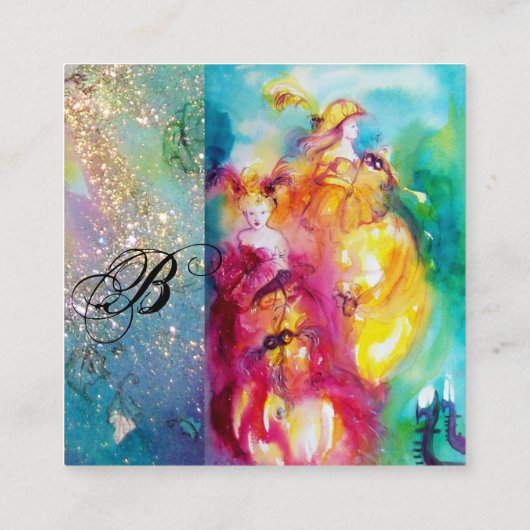 RONDO IN LAGOON Darstellend Arts ,Kostümbildner Quadratische Visitenkarte (Rückseite)