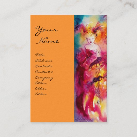 RONDO IN LAGOON Darstellend Arts ,Kostümbildner Visitenkarte (Vorderseite)