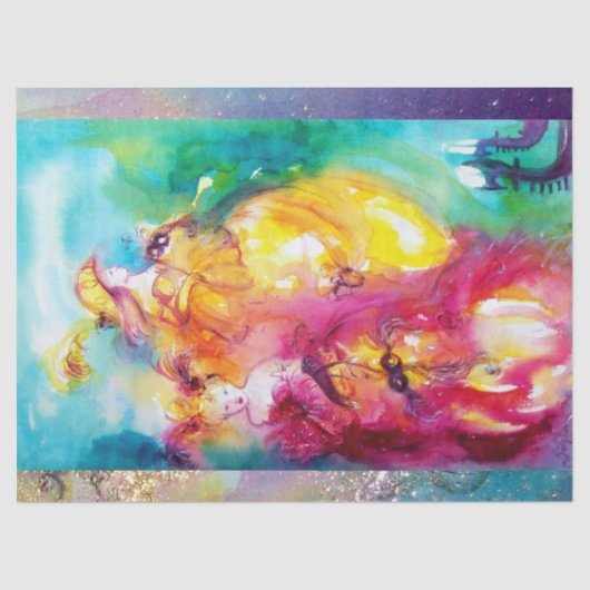 RONDO IN LAGOON, Ladys in Masquerade Night Venice Seidenpapier (Vorderseite)