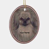 Rondo Pekingese Keramik Ornament (Rechts)