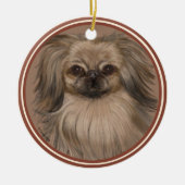 Rondo Pekingese Keramik Ornament (Vorne)
