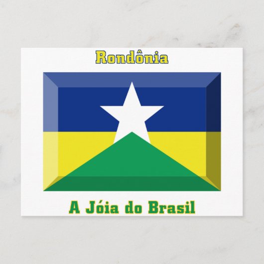 Rondônia Flag Gem Postkarte (Vorderseite)