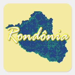 Rondonia Quadratischer Aufkleber