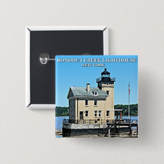 Rondout Creek Lighthouse, New York Button (Vorne & Hinten)