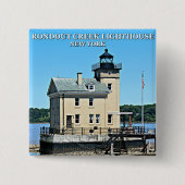 Rondout Creek Lighthouse, New York Button (Vorderseite)