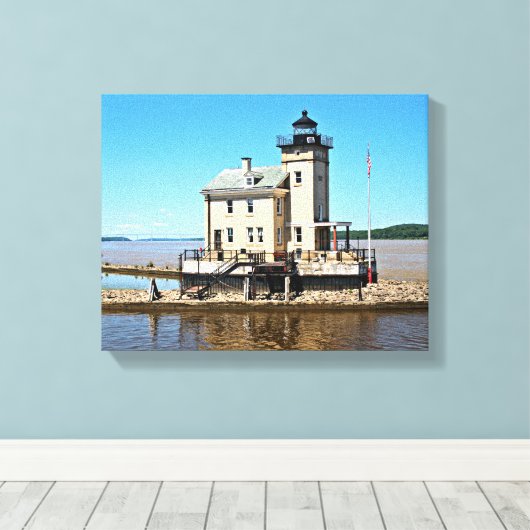 Rondout Creek Lighthouse, New York Leinwanddruck (Insitu (Holzboden))