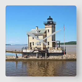Rondout Creek Lighthouse, New York Quadratische Wanduhr