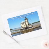 Rondout Creek Lighthouse, New York Rechteckiger Aufkleber (Umschlag)