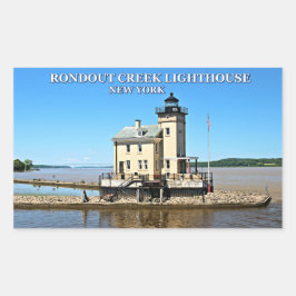 Rondout Creek Lighthouse, New York Rechteckiger Aufkleber