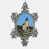 Rondout Light Snowflake Weihnachtsschmuck Schneeflocken Zinn-Ornament (Links)