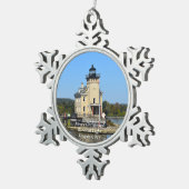 Rondout Light Snowflake Weihnachtsschmuck Schneeflocken Zinn-Ornament (Rechts)