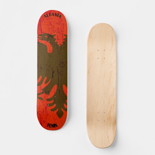 RONIN Albanien Apex Pro Flag Skateboard Deck (Vorderseite)