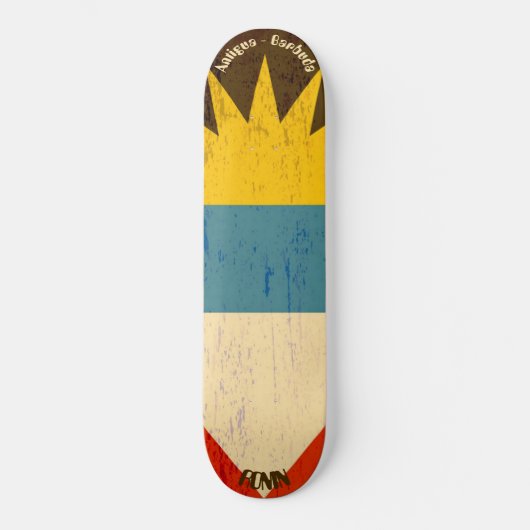 RONIN Antigua - Barbuda Apex Pro Flag Skateboard (Vorderseite)