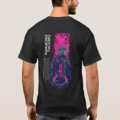 RONIN – Neon-Code-Samurai-Grafik-T-Shirt T-Shirt (Rückseite)