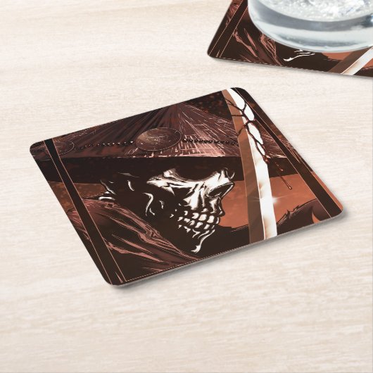 Ronin Rechteckiger Pappuntersetzer (angewinkelt)