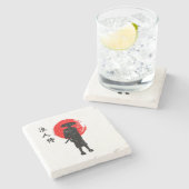 Ronin Samuari Steinuntersetzer (Seitenansicht)