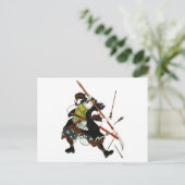 Ronin Samurai Deflection Arrows japanische Kunst Postkarte (Stehend Vorderseite)