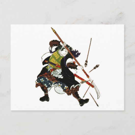 Ronin Samurai Deflection Arrows japanische Kunst Postkarte (Vorderseite)
