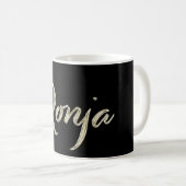 Ronja white gold Handwriting Tasse Kaffeetasse (VorderseiteRechts)