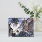 Ronneby Waterfall in Blekinge, Schweden Postkarte (Stehend Vorderseite)