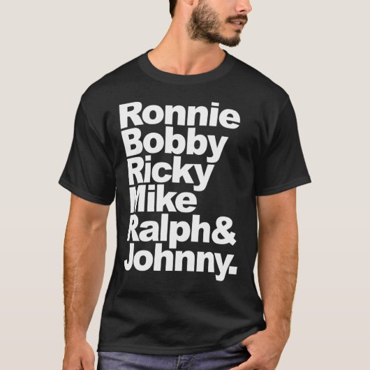 Ronnie, Bobby, Ricky, Mike, Ralph und Amp T-Shirt (Vorderseite)