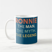 Ronnie der Mann, der Mythos, der Legendname Kaffeetasse (Links)