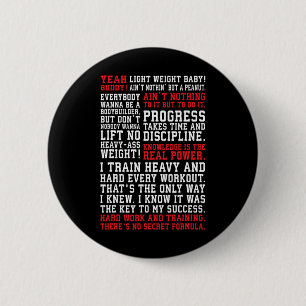 Ronnie Fitness Quotes Gym Workout Bodybuilding Mot Button