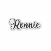 Ronnie Name - Handgeschriebene Kalligrafie Aufkleber (Vorderseite)