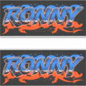 Ronny Vorname Name Graffiti Aufkleber Sticker (Vorderseite)