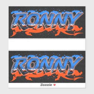 Ronny Vorname Name Graffiti Aufkleber Sticker