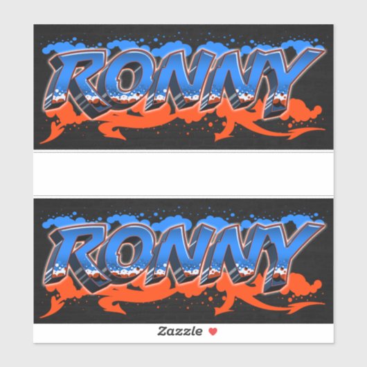Ronny Vorname Name Graffiti Aufkleber Sticker (Blatt)