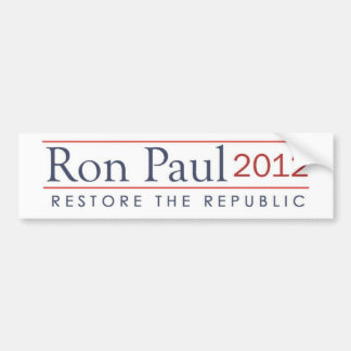 ronpaul_restore_the_republic 2012 autoaufkleber