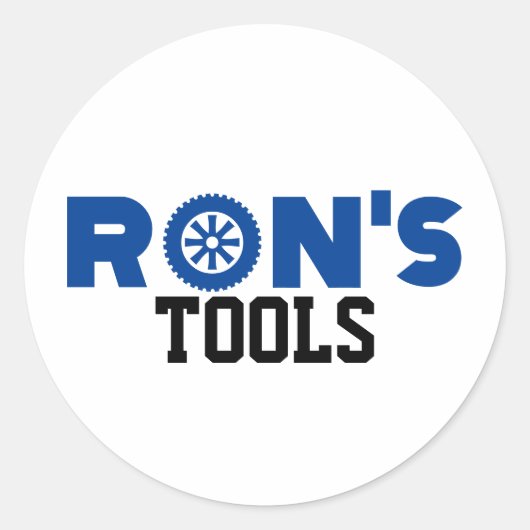 Ron's Tools Classic Round Aufkleber (Vorderseite)