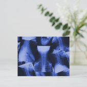 röntgen - elektromagnetisches Blau Postkarte (Stehend Vorderseite)