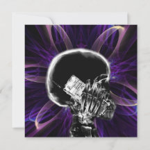 Röntgen-Fraktal-Blume Smartphone Skeleton - Lila