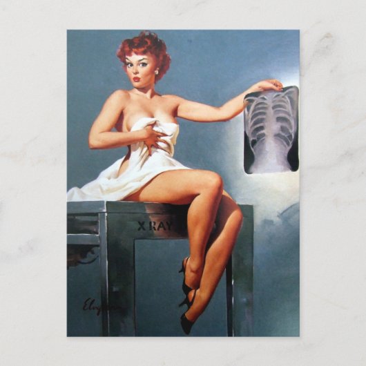 Röntgen Pin Up Postkarte (Vorderseite)